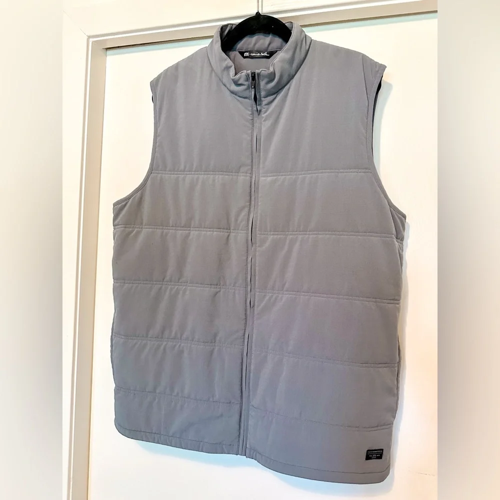 Travis Mathew Men's Gray Puffer Vest, Size XL - Picture 1 of 14